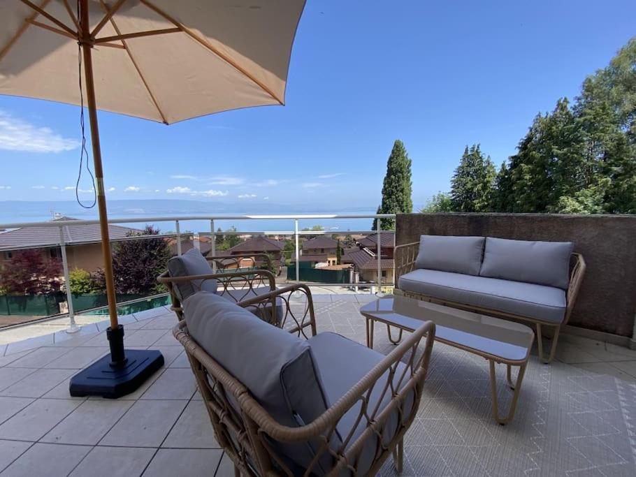 Magnifique Appart Renove Evian Duplex Vue Lac 8 Pers Dış mekan fotoğraf